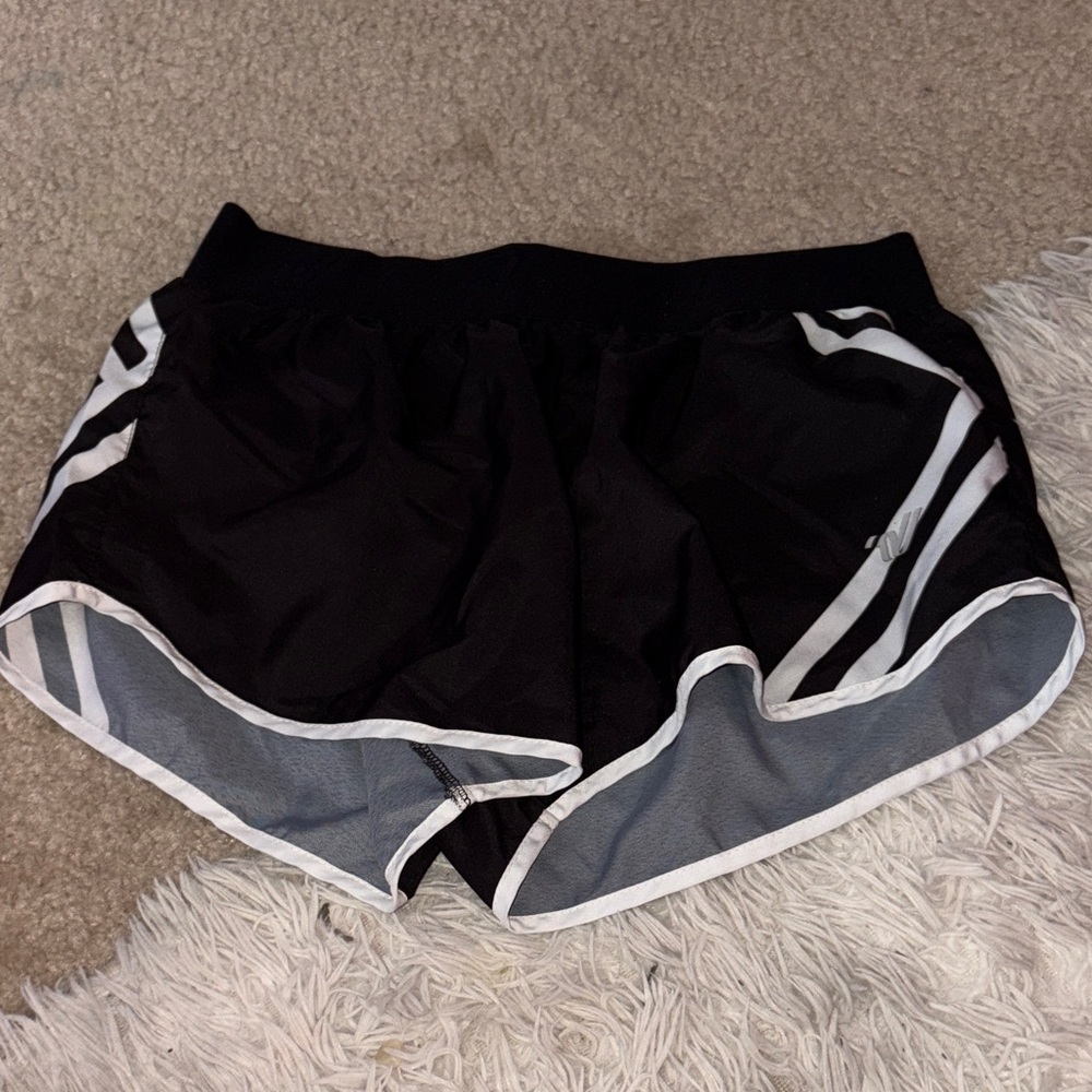 Varsity Black and White Women's Athletic Shorts